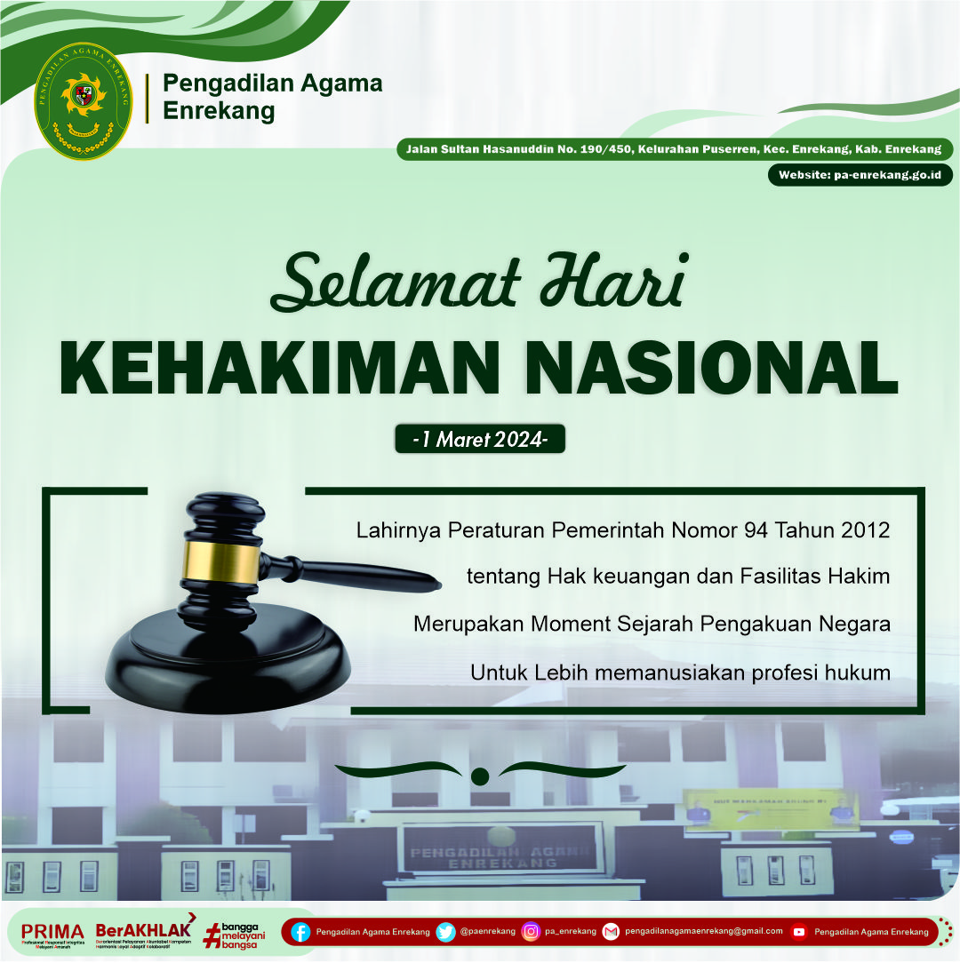 HARI KEHAKIMAN NASIONAL 1 MARET 2024